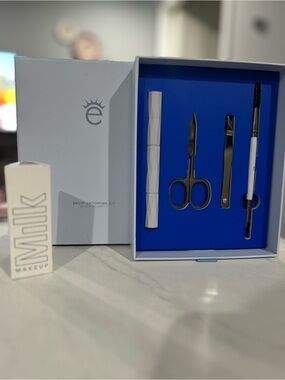 NEW Eyeko Brow Grooming Kit + Milk Makeup Kush Fiber Brow Gel Brow Bundle